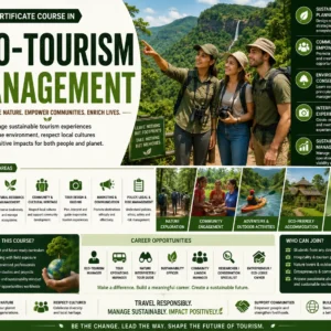 Professional Eco‑Tourism Management course image with nature and sustainability visuals