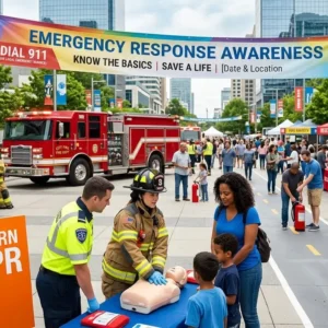 Professional emergency response awareness course design with safety and rescue visuals
