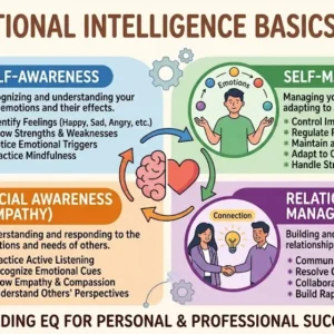 Professional Emotional Intelligence Basics course image with empathy and self-awareness visuals