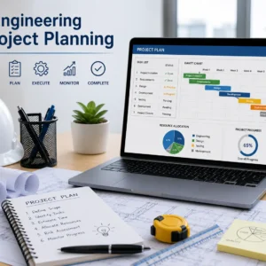 High-quality course image for Engineering Project Planning with modern project visuals