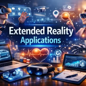 Professional course image for Extended Reality Applications with immersive AR and VR visuals