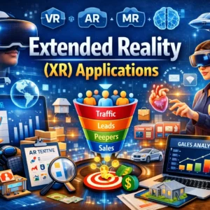 Professional Extended Reality (XR) Applications course image with VR, AR, and MR visuals