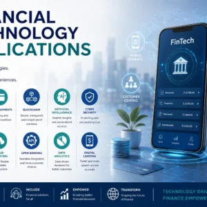 Professional Financial Technology Applications course image with digital banking and fintech visuals