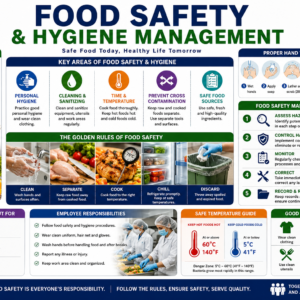 Food Safety and Hygiene Management Course covering HACCP and food handling practices