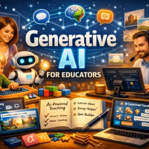 Professional Generative AI for Educators course image with teachers using AI tools