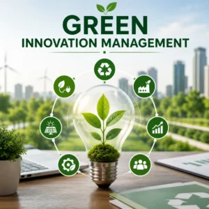 High-quality course image for Green Innovation Management with eco-friendly innovation visuals
