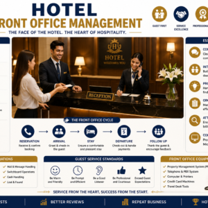 Hotel Front Office Management Course covering guest services and front desk operations
