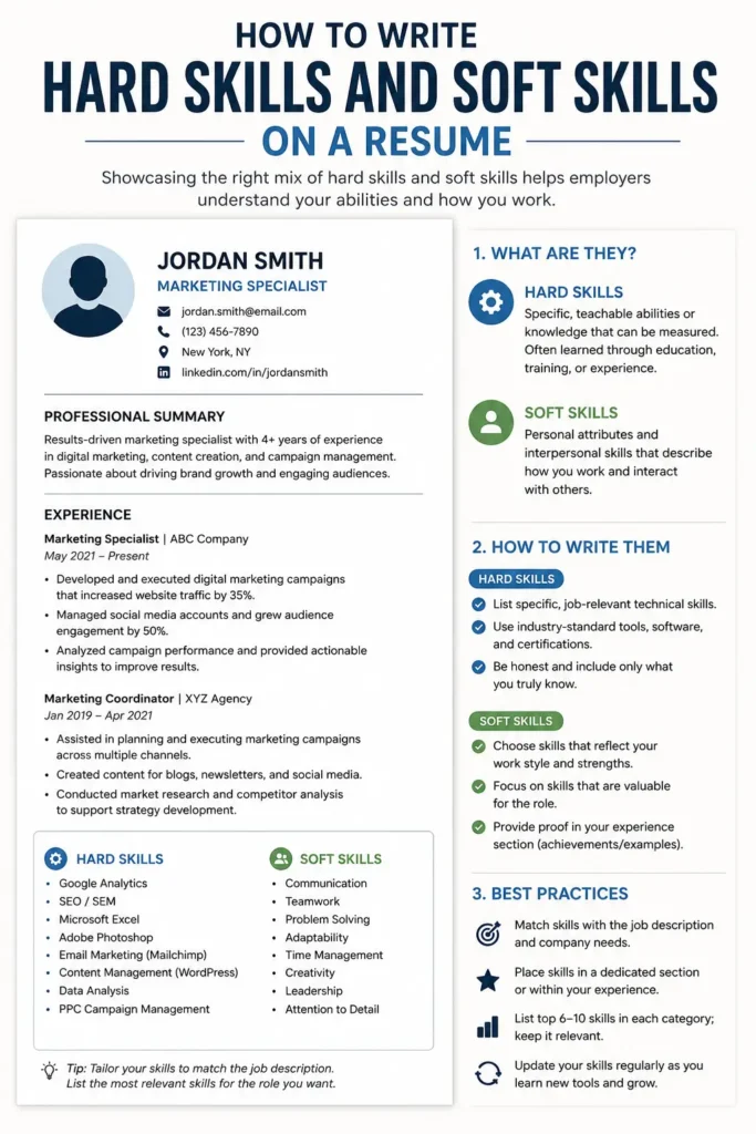 How to Write Hard Skills and Soft Skills on a Resume