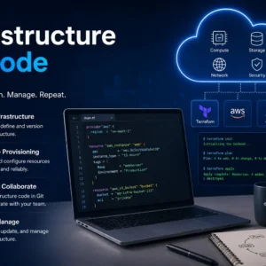 Professional Infrastructure as Code course image with cloud automation and DevOps visuals