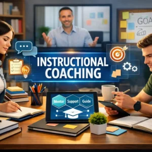 High-quality course image for Instructional Coaching showing modern learning and mentoring visuals