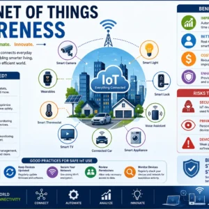 Professional Internet of Things awareness course design with smart device visuals