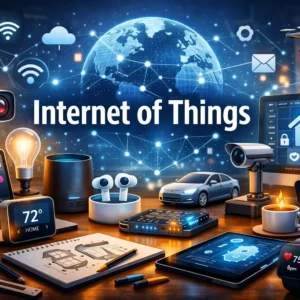 Professional Internet of Things course image with smart devices and connected network visuals