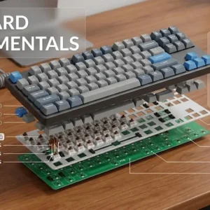 Professional Keyboard Fundamentals course image with piano keys and music visuals