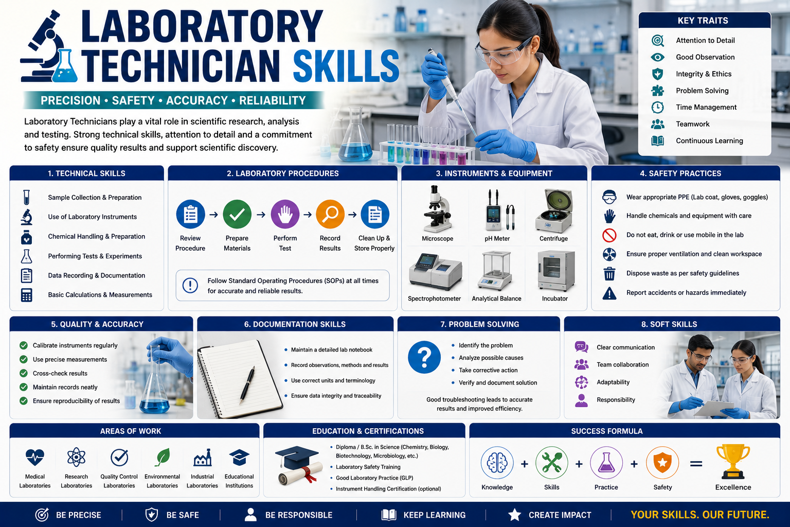 Laboratory Technician Skills Course for laboratory procedures and diagnostic testing