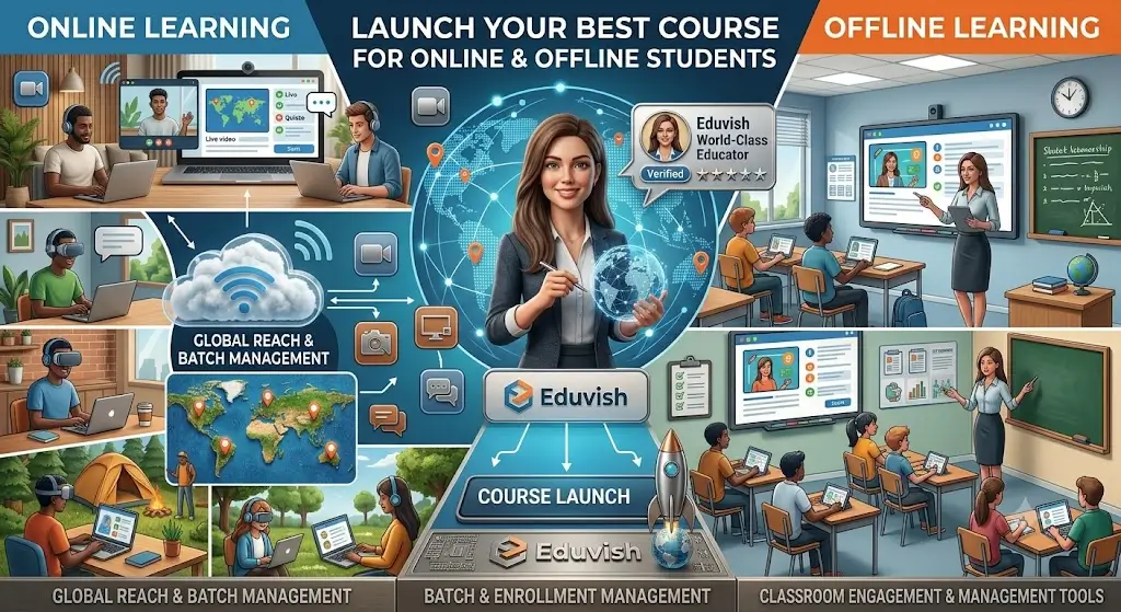 Launch your best course for Online & Offline Students