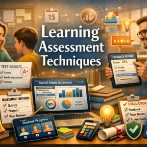 Educational course image for Learning Assessment Techniques with assessment and evaluation visuals
