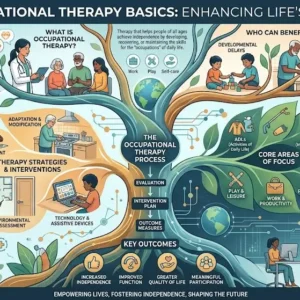Occupational Therapy Basics course showing therapists assisting patients with daily activities