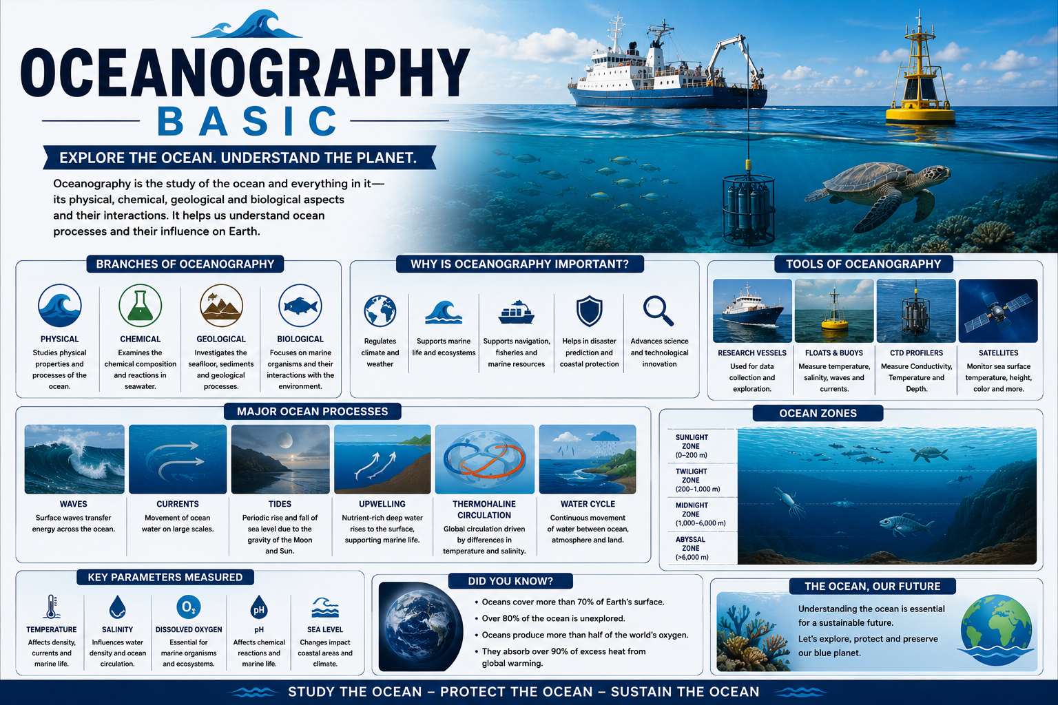 Oceanography Basics Course covering marine science and ocean ecosystems