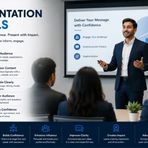 Professional Presentation Skills course image with business and communication visuals