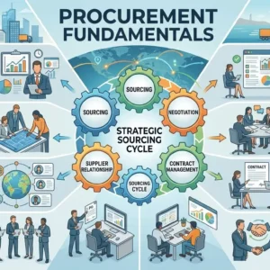 Professional procurement fundamentals course design with purchasing and supplier visuals