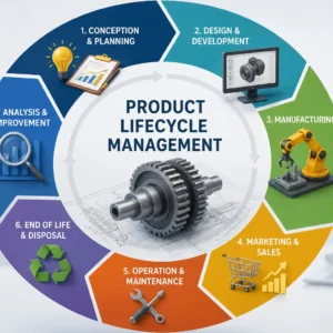 High-quality course image for Product Lifecycle Management with modern business visuals