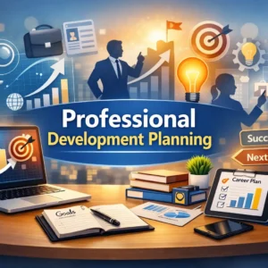 Professional Development Planning course image showing career growth and learning tools