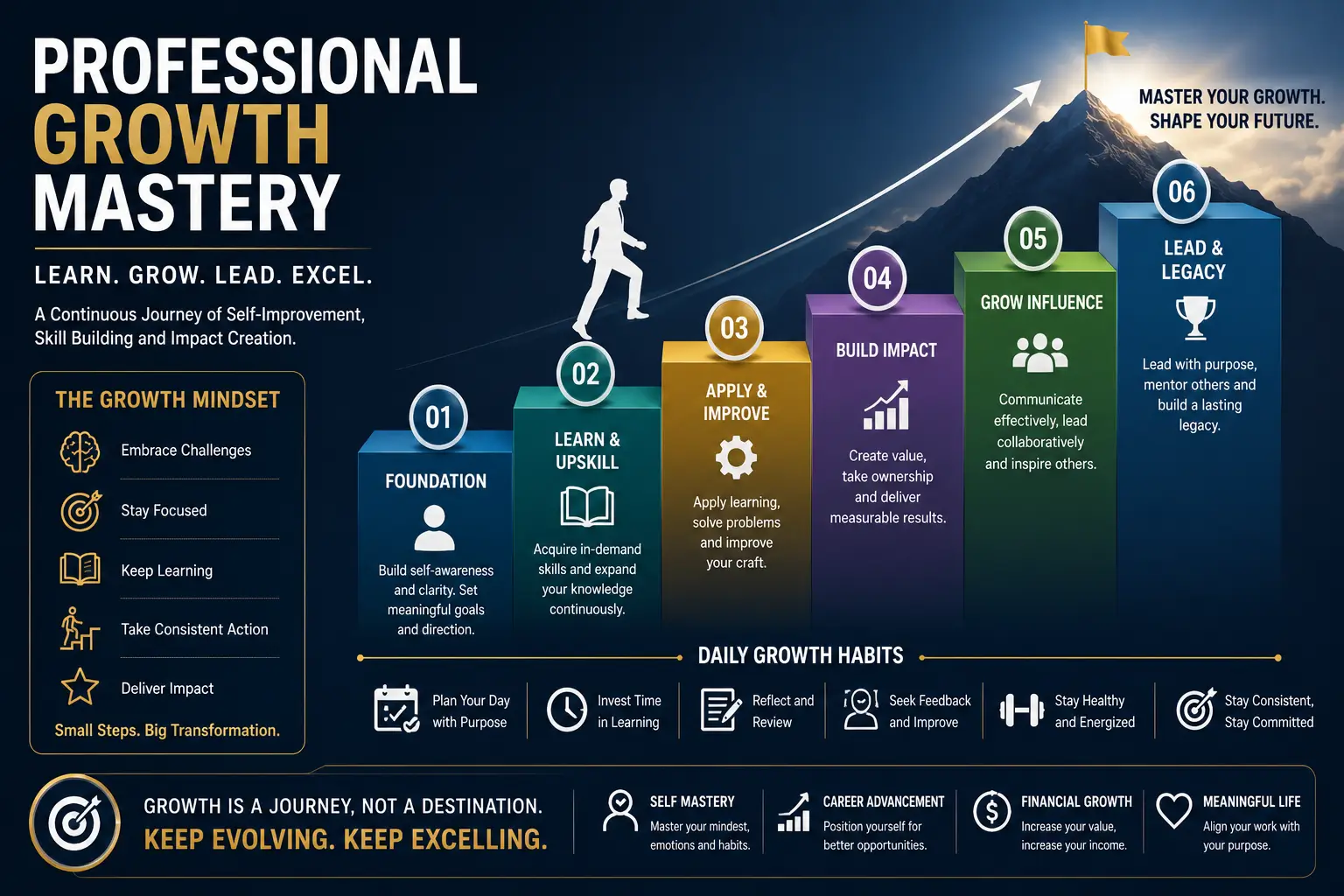 Professional Growth Mastery course image with career success and skill visuals