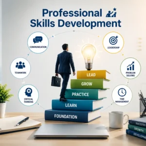 High-quality course image for Professional Skills Development with workplace learning visuals
