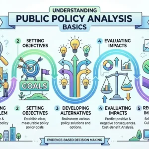 Professional Public Policy Analysis Basics course image with government and policy visuals