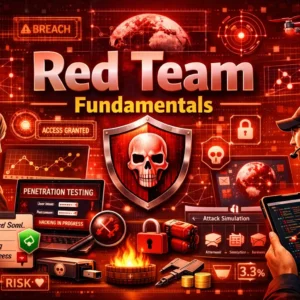 Professional Red Team Fundamentals course image with ethical hacking and penetration testing visuals