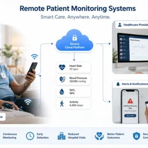 Remote Patient Monitoring Systems course image with healthcare and technology visuals