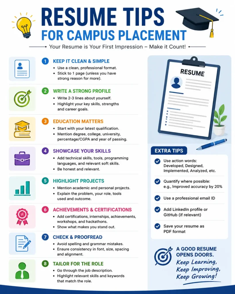Resume Tips for Campus Placements