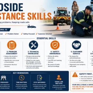 Professional Roadside Assistance Skills course image with emergency and vehicle support visuals