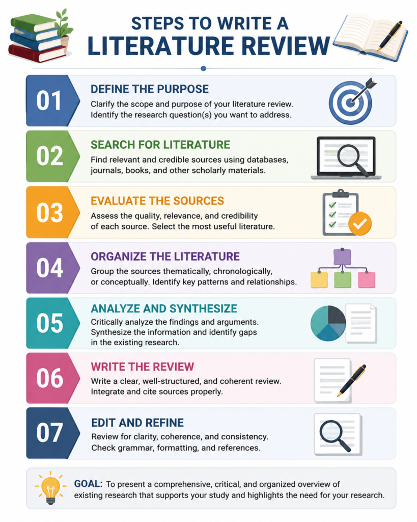 STEP TO WRITE ALITERATURE REVIEW