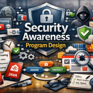 Professional course image for Security Awareness Program Design with cybersecurity visuals