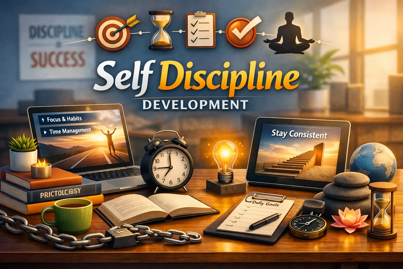 rofessional self discipline development course design with motivational visuals
