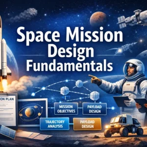 Professional Space Mission Design Fundamentals course image with rocket launch and mission planning visuals
