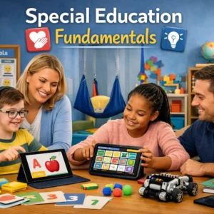 Special Education Fundamentals course showing inclusive classroom and learning support tools