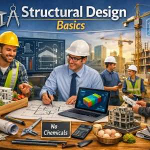 Structural Design Basics course showing engineers analyzing building plans and models