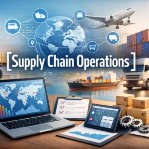 Professional Supply Chain Operations course image with logistics visuals