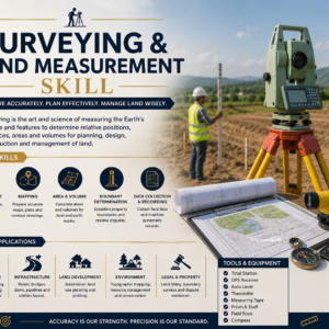 Surveying and Land Measurement Course with surveying equipment and land mapping techniques