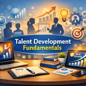 Talent Development Fundamentals course image showing skill growth and learning tools