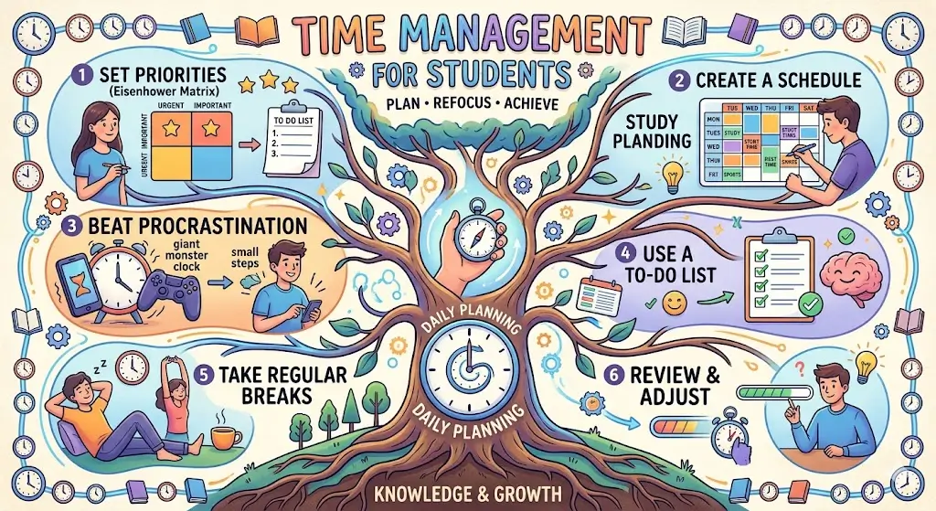 Professional course image for Time Management for Students with modern study visuals
