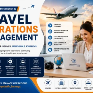 Professional Travel Operations Management course image with modern e‑learning designLearn essential travel operations skills with this professional management course