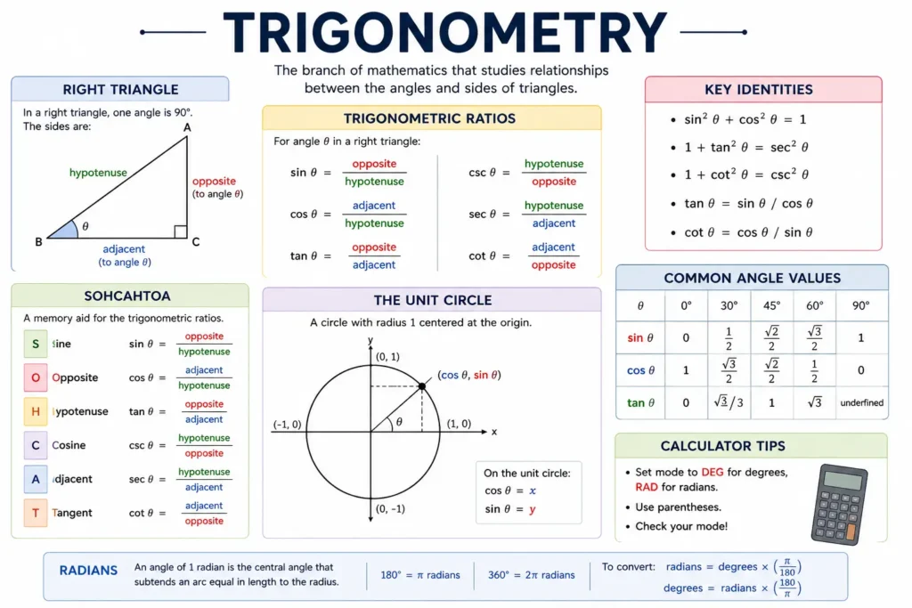 What is Trigonometry explained with formulas, ratios, and applications