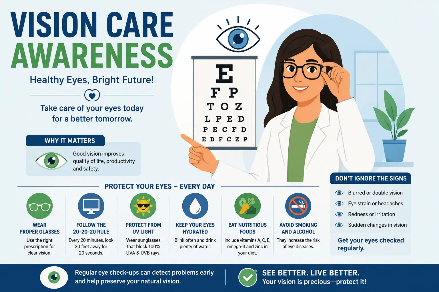 Professional Vision Care Awareness course image with eye health and care visuals