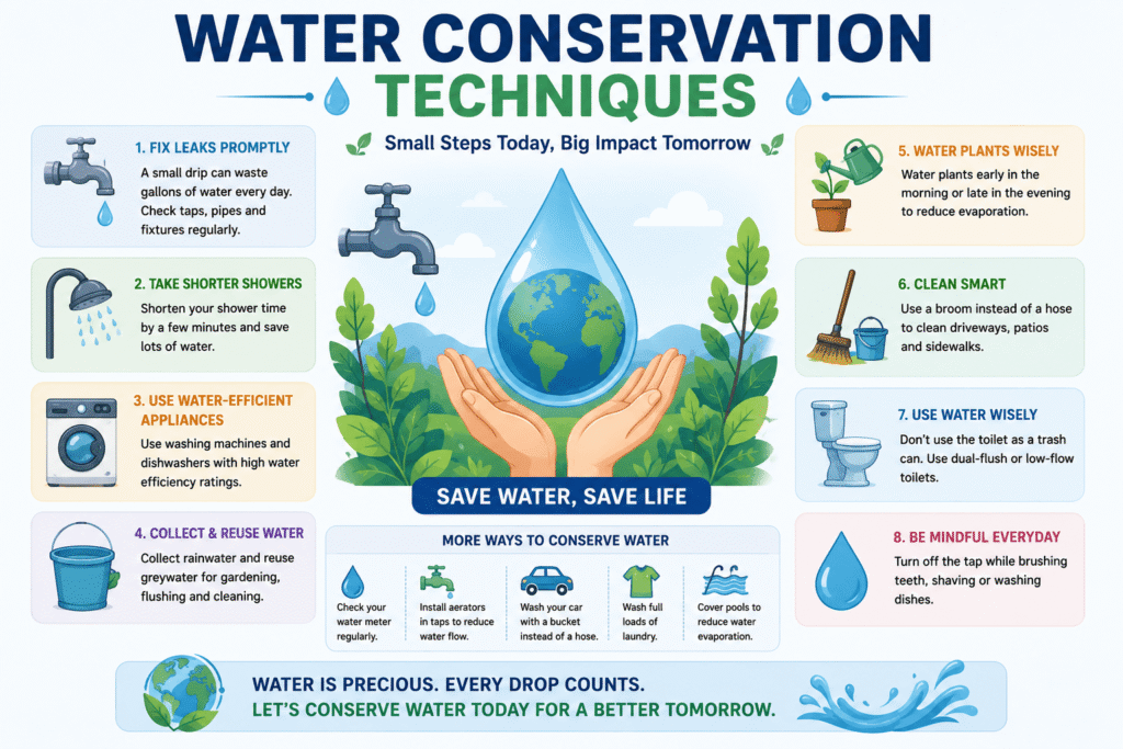 Water conservation techniques