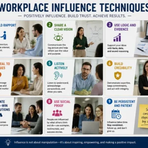 Workplace Influence Techniques create a image