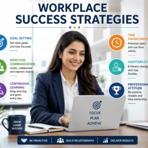 High-quality course image for Workplace Success Strategies with modern workplace visuals