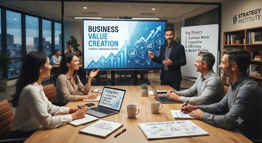 High-quality educational course image featuring Business Value Creation with modern visuals
